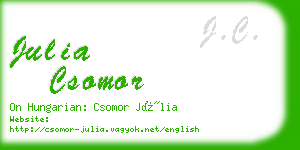 julia csomor business card